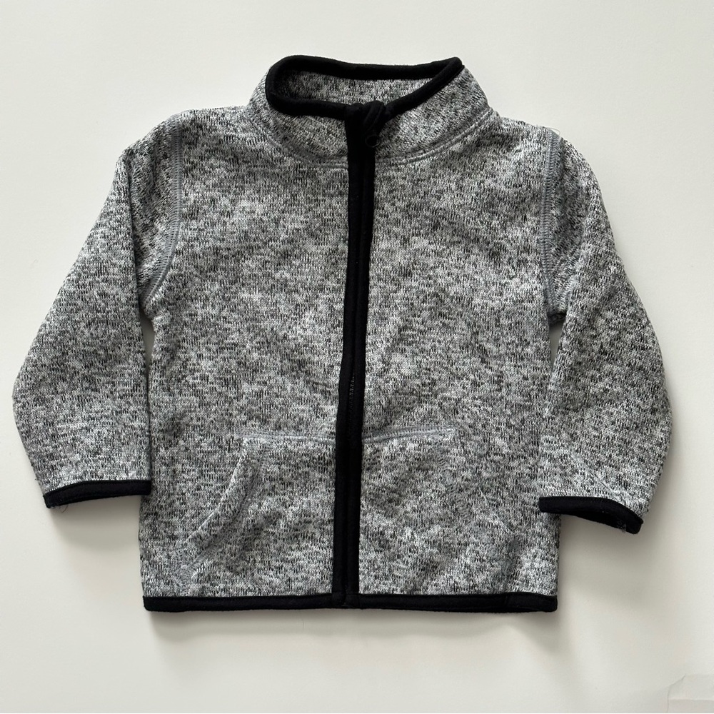 12M Baby Boy Zip Up Fleece Sweater
